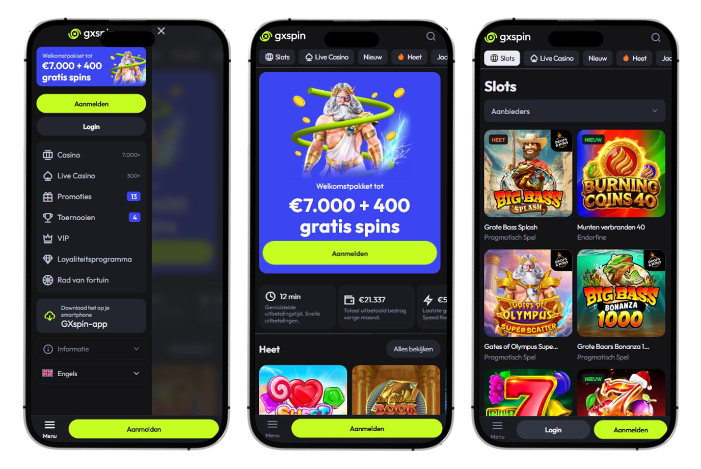 Mobiel GxSpin Spelen